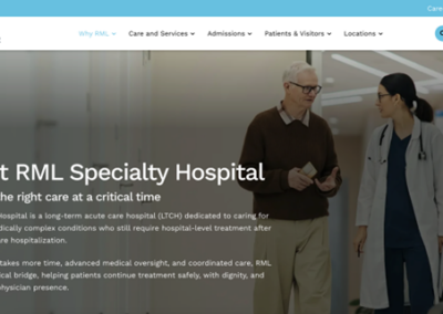 RML Specialty Hospital Website ReDesign